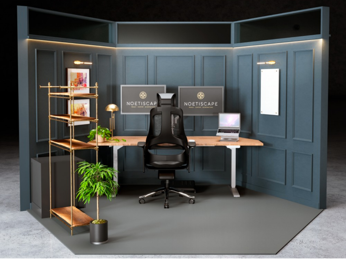 Ergonomic office furniture in the Noetiscape solo work lounge
